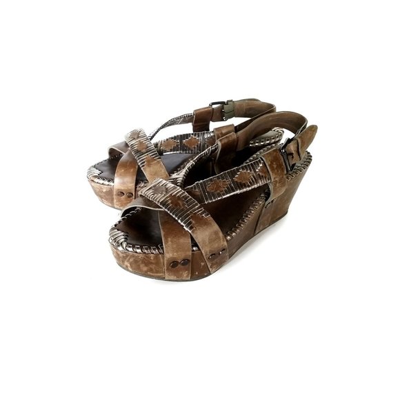 SIGERSON MORRISON Sandals Belle VTG Tribal Platform Sandals SZ 6 - Picture 8 of 8